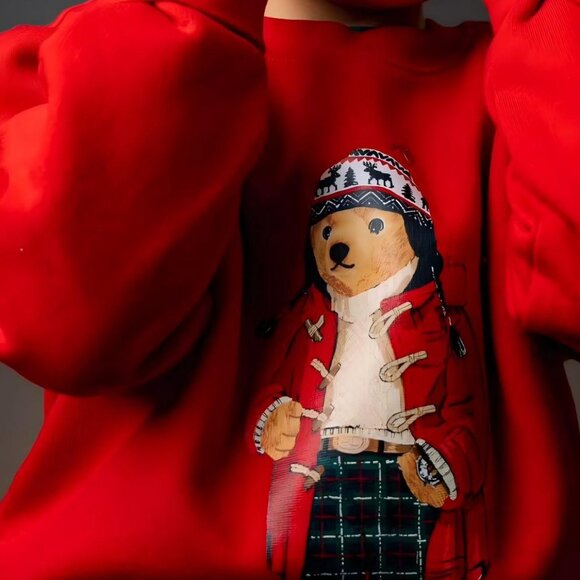 Polo Ralph Lauren Bear Print Crew Neck Sweatshirt - Picture 2 of 9